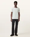 Allsaints Figure Crew Neck Raw Edge T-shirt In Foam Green