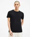 Allsaints Figure Crew Neck Raw Edge T-shirt In Jet Black