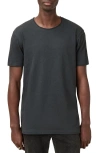 Allsaints Figure Roll Neck Cotton T-shirt In Carter Grey