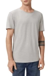 Allsaints Figure Roll Neck Cotton T-shirt In Gray