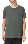 Allsaints Figure Roll Neck Cotton T-shirt In Green