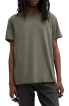Allsaints Figure Roll Neck Cotton T-shirt In Thyme Green