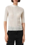 Allsaints Filippa Mock Neck Sweater In Neutral
