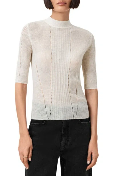 Allsaints Filippa Mock Neck Sweater In Neutral