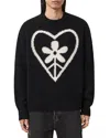 Allsaints Finden Oversized Fit Sweater In Black