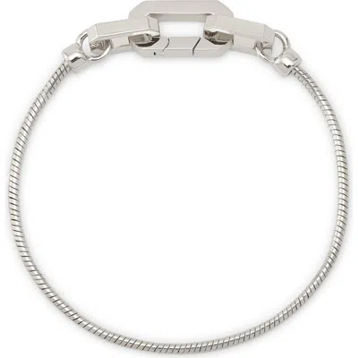 Allsaints Fine Rope Bracelet In Rhodium