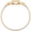 Allsaints Fine Rope Cocoon Chain Bracelet In Gold