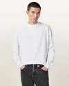 Allsaints Finn Long Sleeve Crew Neck Oversized T-shirt In Optic White