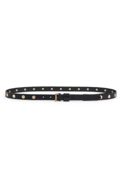 Allsaints Flat Stud Leather Belt In Multi