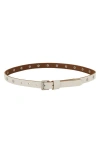 Allsaints Flat Stud Leather Belt In Multi