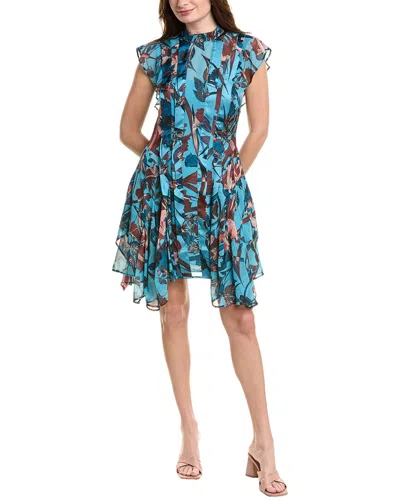 Allsaints Fleur Batu Mini Dress In Blue