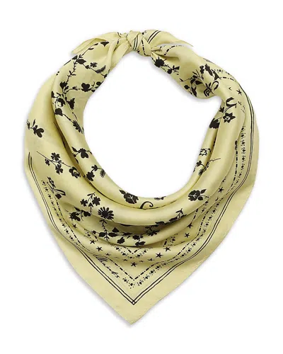 Allsaints Fleur De Lis Silk Bandana In Metallic
