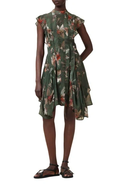 ALLSAINTS ALLSAINTS FLEUR HANDKERCHIEF HEM DRESS
