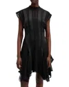 Allsaints Fleur Ruffled Panelled Dress In Black