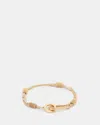 Allsaints Fleur Two Tone Chain Bracelet In Warm Brass Mix