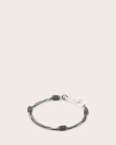 Allsaints Fleur Two Tone Multi-chain Bracelet, In Silver