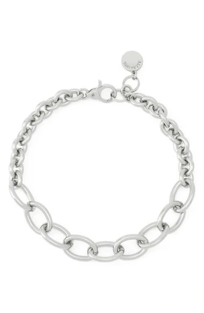 Allsaints Flex Oval Link Chain Bracelet In Metallic