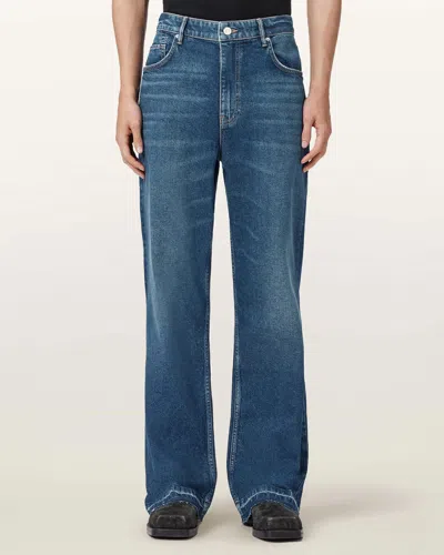 Allsaints Flint Bootcut Denim Jeans In Blue