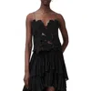 Allsaints Flora V-neck Embroidered Top