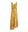 Allsaints Womens Armada Deep Ye Alexia Floral-print Satin Midi Dress In Multi