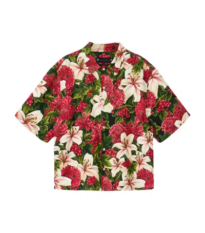 Allsaints Floral Hokkaido Shirt In Red
