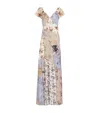 Allsaints Womens Origin Ditsy B Lala Ditsy-print Woven Maxi Dress In Brown