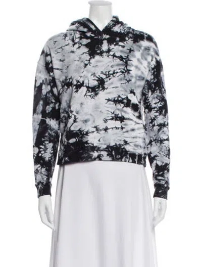Pre-owned Allsaints Floral Print Biker Jacket In White