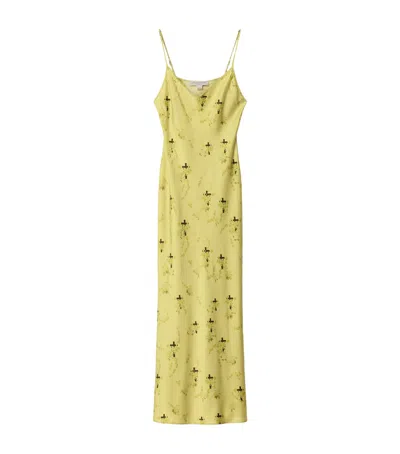 Allsaints Floral Print Bryony Maxi Dress In Yellow
