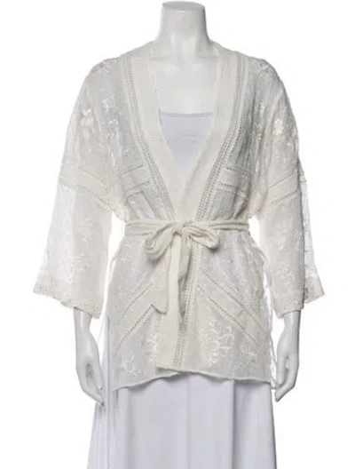 Pre-owned Allsaints Floral Print Jacket In Neutrals