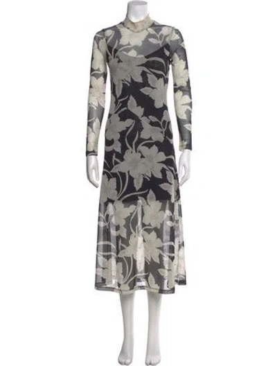 Pre-owned Allsaints Floral Print Long Dress