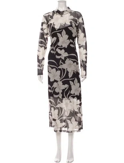 Pre-owned Allsaints Floral Print Long Dress In Multi