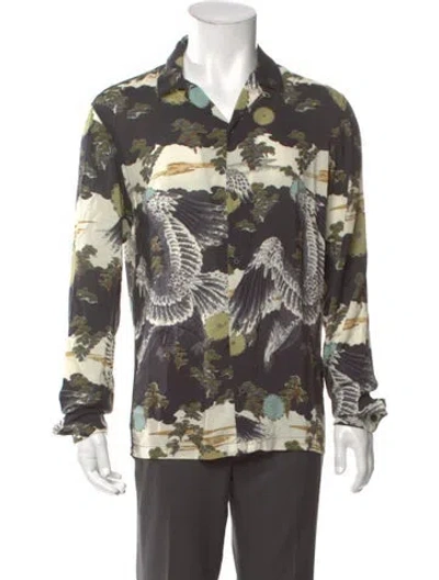 Pre-owned Allsaints Floral Print Long Sleeve Shirt In Multi