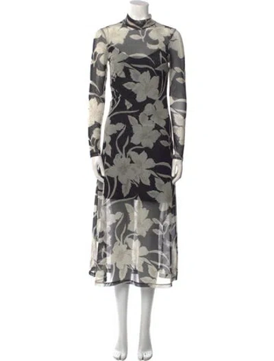 Pre-owned Allsaints Floral Print Midi Length Dress