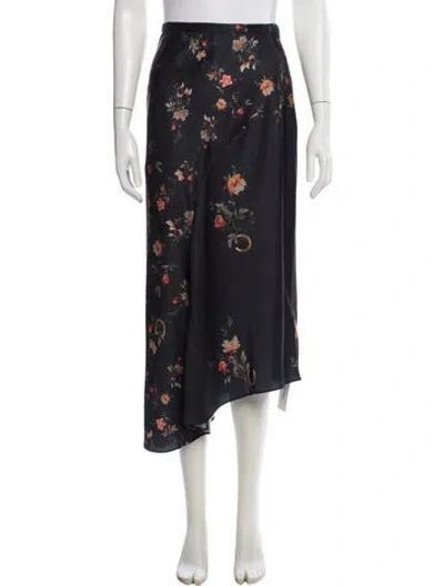 Pre-owned Allsaints Floral Print Midi Length Skirt In Multi
