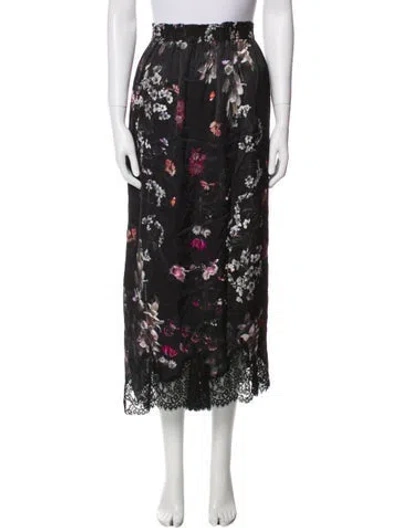 Pre-owned Allsaints Floral Print Midi Length Skirt W/ Tags In Multi