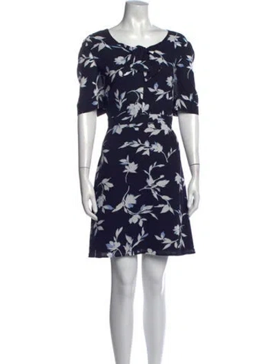 Pre-owned Allsaints Floral Print Mini Dress In Black
