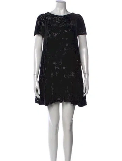 Pre-owned Allsaints Floral Print Mini Dress In Black
