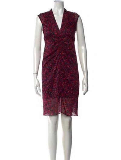 Pre-owned Allsaints Floral Print Mini Dress In Black/neutrals/pink