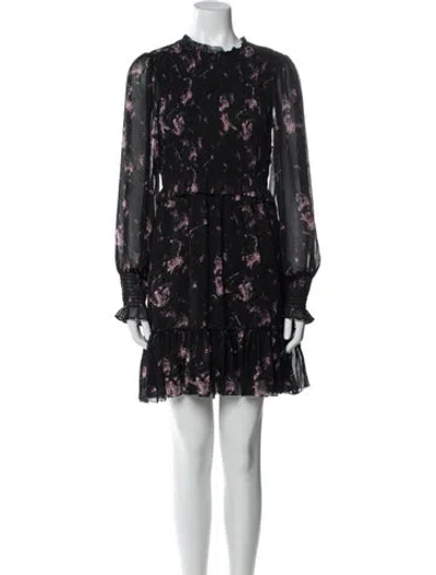 Pre-owned Allsaints Floral Print Mini Dress In Blue