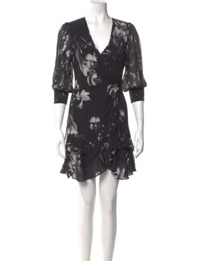 Pre-owned Allsaints Floral Print Mini Dress In Green