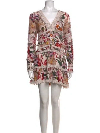 Pre-owned Allsaints Floral Print Mini Dress In Multicolor