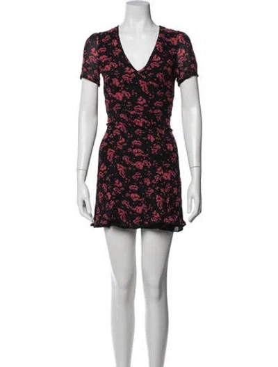 Pre-owned Allsaints Floral Print Mini Dress In Multicolor