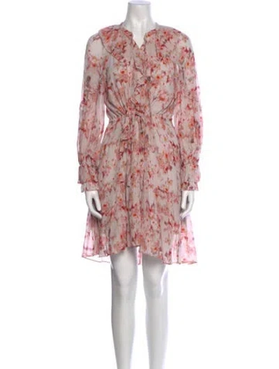 Pre-owned Allsaints Floral Print Mini Dress In Pink