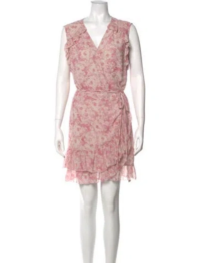 Pre-owned Allsaints Floral Print Mini Dress In Pink