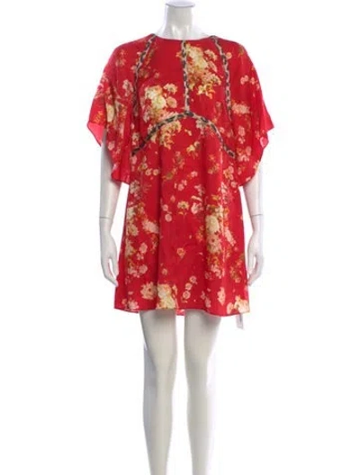 Pre-owned Allsaints Floral Print Mini Dress In Pink