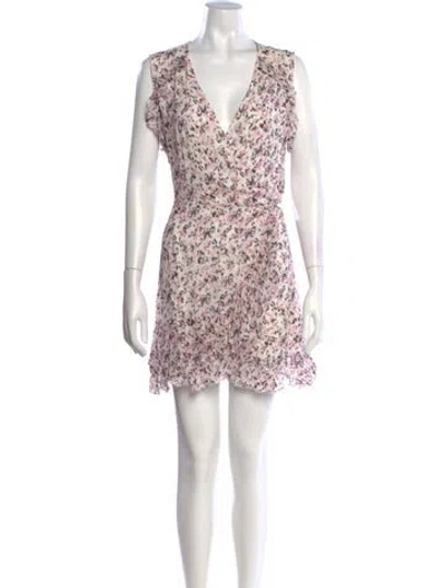 Pre-owned Allsaints Floral Print Mini Dress In Pink