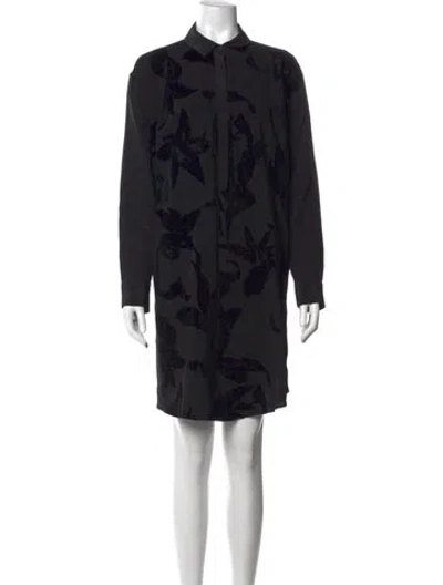 Pre-owned Allsaints Floral Print Mini Dress W/ Tags In Black