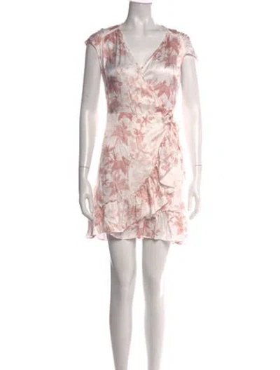 Pre-owned Allsaints Floral Print Mini Dress In White