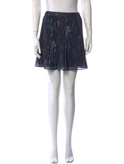 Pre-owned Allsaints Floral Print Mini Skirt In Black