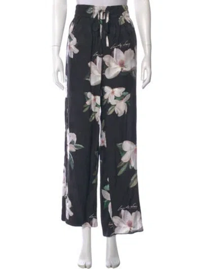 Pre-owned Allsaints Floral Print Wide Leg Pants In Multi